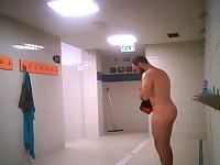 two men gym shower