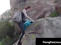 Trespasser Penny Pax Gets Ravaged Stiff By Thick Man-Meat Land Possessor