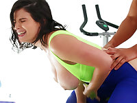Indoors: Stiff doggystyle with enhanced Latina beauty