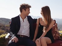 Audrey Hempburne is simply gorgeous during a sexy outdoor interlude