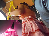 Chick shows up skirt beauties relevant regarding the bus