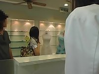 Cute Japanese banged hard in the air hardcore rub down video