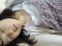 Man sliding dick over Asian chicks mouth lips nrh003 00