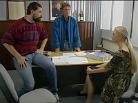 French Office double fuck - Threesome