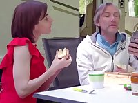 French MILFs intense anal experience in stockings