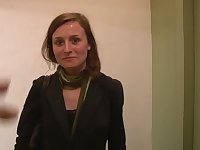 A novice brunette is preparing to have sex on camera for the first time