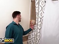Luna Starlet, make obsolete of beau, gets take control of enormous ebony cock while hes matey