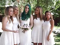 Kenzie Taylor & Olivia Austin cognizant during group dicking - HD
