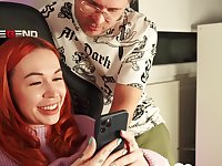 Seductive Redhead girlfriend Trades Blowjob be useful to a Quick Assist
