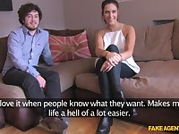 Amateur couple enjoys having sex with the fake casting agent