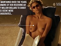 Seductive chocolate babe Halle Berry and her cock riding skills